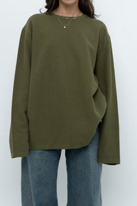Vintage x BANANA REPUBLIC Green Long Sleeve Cotton Knit (S-XL)