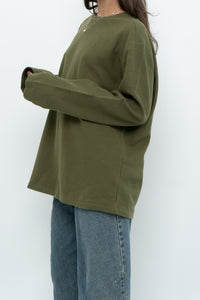 Vintage x BANANA REPUBLIC Green Long Sleeve Cotton Knit (S-XL)
