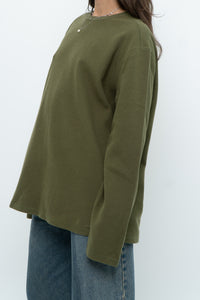 Vintage x BANANA REPUBLIC Green Long Sleeve Cotton Knit (S-XL)