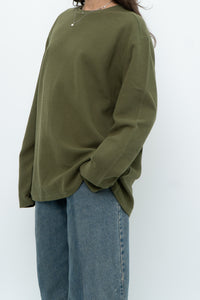 Vintage x BANANA REPUBLIC Green Long Sleeve Cotton Knit (S-XL)