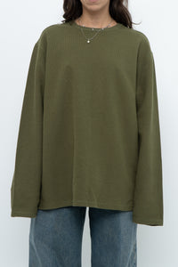 Vintage x BANANA REPUBLIC Green Long Sleeve Cotton Knit (S-XL)