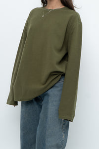 Vintage x BANANA REPUBLIC Green Long Sleeve Cotton Knit (S-XL)