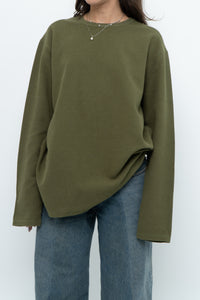 Vintage x BANANA REPUBLIC Green Long Sleeve Cotton Knit (S-XL)