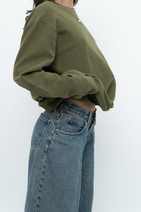 Vintage x BANANA REPUBLIC Green Long Sleeve Cotton Knit (S-XL)