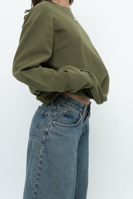 Vintage x BANANA REPUBLIC Green Long Sleeve Cotton Knit (S-XL)