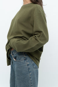 Vintage x BANANA REPUBLIC Green Long Sleeve Cotton Knit (S-XL)