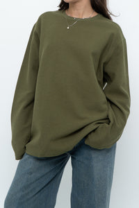 Vintage x BANANA REPUBLIC Green Long Sleeve Cotton Knit (S-XL)