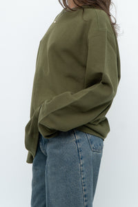 Vintage x BANANA REPUBLIC Green Long Sleeve Cotton Knit (S-XL)