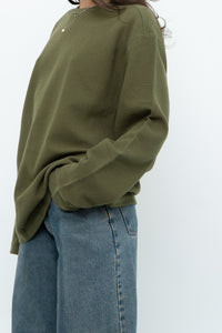 Vintage x BANANA REPUBLIC Green Long Sleeve Cotton Knit (S-XL)