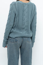 Load image into Gallery viewer, BROOKS BROTHERS x Teal Cotton Cable Knit Sweater (XS-M)