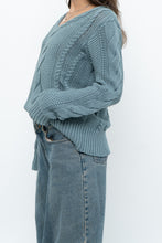 Load image into Gallery viewer, BROOKS BROTHERS x Teal Cotton Cable Knit Sweater (XS-M)