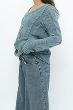 Load image into Gallery viewer, BROOKS BROTHERS x Teal Cotton Cable Knit Sweater (XS-M)