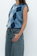 Load image into Gallery viewer, Vintage x Blue Knit Argyle Vest (XS-M)