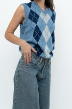 Load image into Gallery viewer, Vintage x Blue Knit Argyle Vest (XS-M)