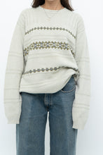 Load image into Gallery viewer, Vintage x Slate Grey Patterned Knit Sweater (XS-L)