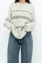 Load image into Gallery viewer, Vintage x Slate Grey Patterned Knit Sweater (XS-L)