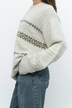 Load image into Gallery viewer, Vintage x Slate Grey Patterned Knit Sweater (XS-L)