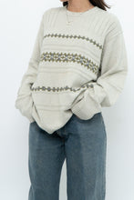 Load image into Gallery viewer, Vintage x Slate Grey Patterned Knit Sweater (XS-L)