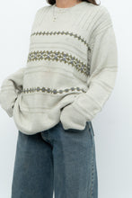 Load image into Gallery viewer, Vintage x Slate Grey Patterned Knit Sweater (XS-L)