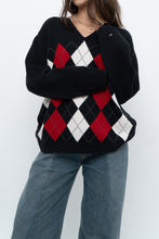 Load image into Gallery viewer, Vintage x TOMMY HILFIGER Cotton Argyle Knit Sweater (XS-L)