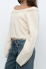 Load image into Gallery viewer, Vintage x Made in Hong Kong x Cream Pearl Beaded Off-Shoulder Sweater (S, M)