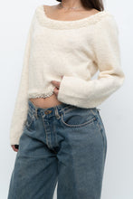 Load image into Gallery viewer, Vintage x Made in Hong Kong x Cream Pearl Beaded Off-Shoulder Sweater (S, M)