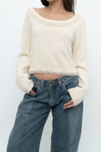 Load image into Gallery viewer, Vintage x Made in Hong Kong x Cream Pearl Beaded Off-Shoulder Sweater (S, M)
