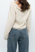 Load image into Gallery viewer, Vintage x Made in Hong Kong x Cream Pearl Beaded Off-Shoulder Sweater (S, M)