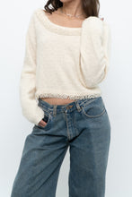 Load image into Gallery viewer, Vintage x Made in Hong Kong x Cream Pearl Beaded Off-Shoulder Sweater (S, M)