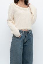 Load image into Gallery viewer, Vintage x Made in Hong Kong x Cream Pearl Beaded Off-Shoulder Sweater (S, M)