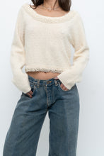 Load image into Gallery viewer, Vintage x Made in Hong Kong x Cream Pearl Beaded Off-Shoulder Sweater (S, M)