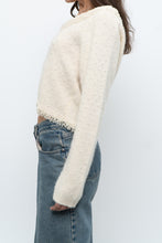 Load image into Gallery viewer, Vintage x Made in Hong Kong x Cream Pearl Beaded Off-Shoulder Sweater (S, M)