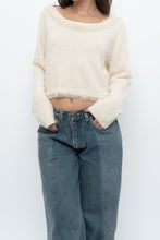 Load image into Gallery viewer, Vintage x Made in Hong Kong x Cream Pearl Beaded Off-Shoulder Sweater (S, M)