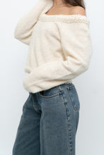 Load image into Gallery viewer, Vintage x Made in Hong Kong x Cream Pearl Beaded Off-Shoulder Sweater (S, M)