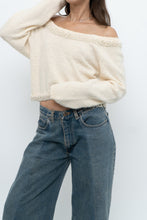 Load image into Gallery viewer, Vintage x Made in Hong Kong x Cream Pearl Beaded Off-Shoulder Sweater (S, M)