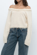 Load image into Gallery viewer, Vintage x Made in Hong Kong x Cream Pearl Beaded Off-Shoulder Sweater (S, M)