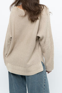 Modern x Oatmeal Ribbed Cozy Knit Sweater (XS-L)