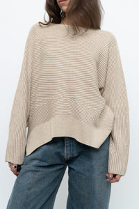Modern x Oatmeal Ribbed Cozy Knit Sweater (XS-L)