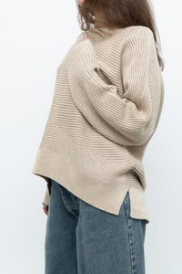 Modern x Oatmeal Ribbed Cozy Knit Sweater (XS-L)