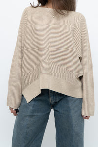 Modern x Oatmeal Ribbed Cozy Knit Sweater (XS-L)