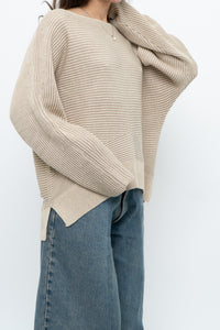 Modern x Oatmeal Ribbed Cozy Knit Sweater (XS-L)