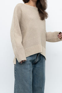 Modern x Oatmeal Ribbed Cozy Knit Sweater (XS-L)