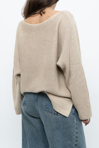 Modern x Oatmeal Ribbed Cozy Knit Sweater (XS-L)