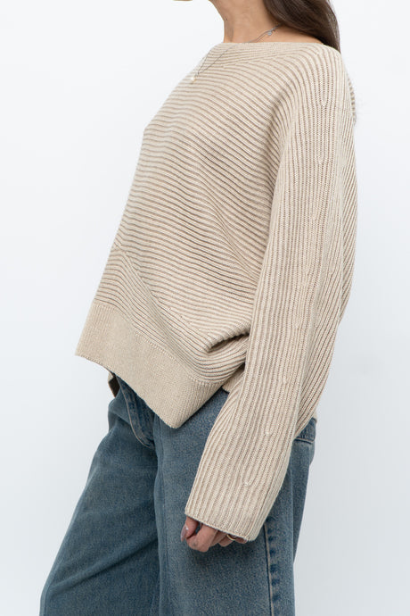 Modern x Oatmeal Ribbed Cozy Knit Sweater (XS-L)