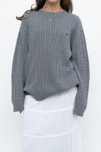 Load image into Gallery viewer, Vintage x CHAPS Grey Cableknit Cotton Sweater (XS-L)