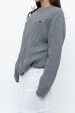 Load image into Gallery viewer, Vintage x CHAPS Grey Cableknit Cotton Sweater (XS-L)