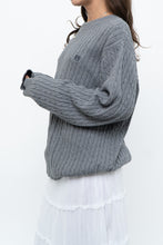 Load image into Gallery viewer, Vintage x CHAPS Grey Cableknit Cotton Sweater (XS-L)