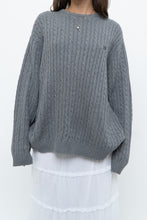 Load image into Gallery viewer, Vintage x CHAPS Grey Cableknit Cotton Sweater (XS-L)