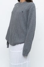 Load image into Gallery viewer, Vintage x CHAPS Grey Cableknit Cotton Sweater (XS-L)