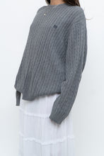 Load image into Gallery viewer, Vintage x CHAPS Grey Cableknit Cotton Sweater (XS-L)